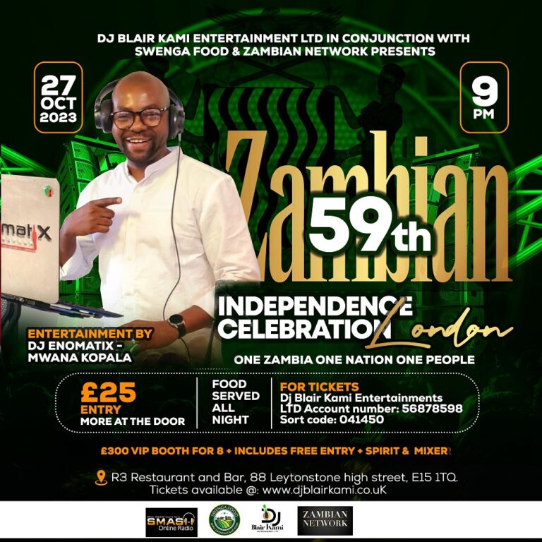 59th zambian independence in london @2023 ENO